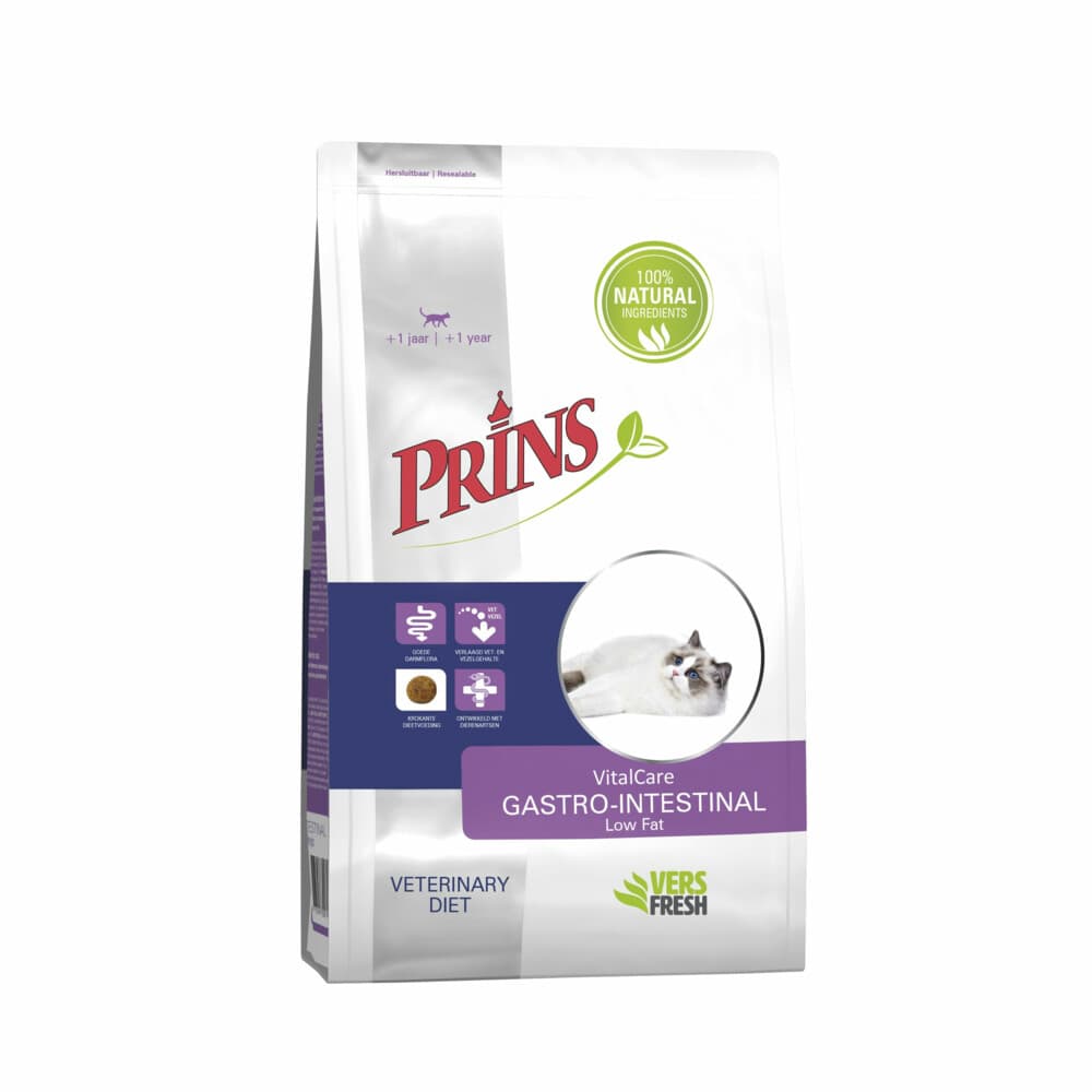 Prins VitalCare Veterinary Diet Gastro-Intestinal Low Fat Kattenvoer 1,5 kg