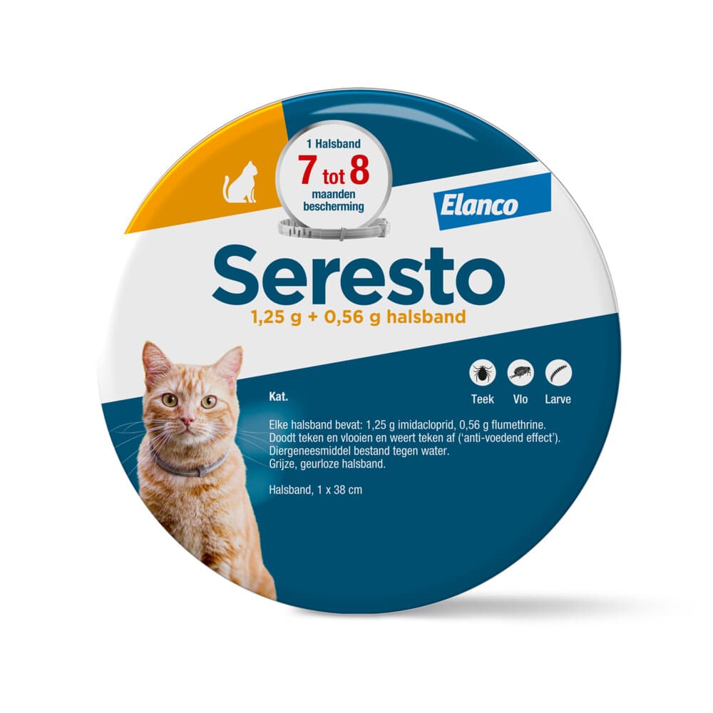 Seresto Anti Vlooien en Teken Halsband Kat tot 8 kg 38 cm