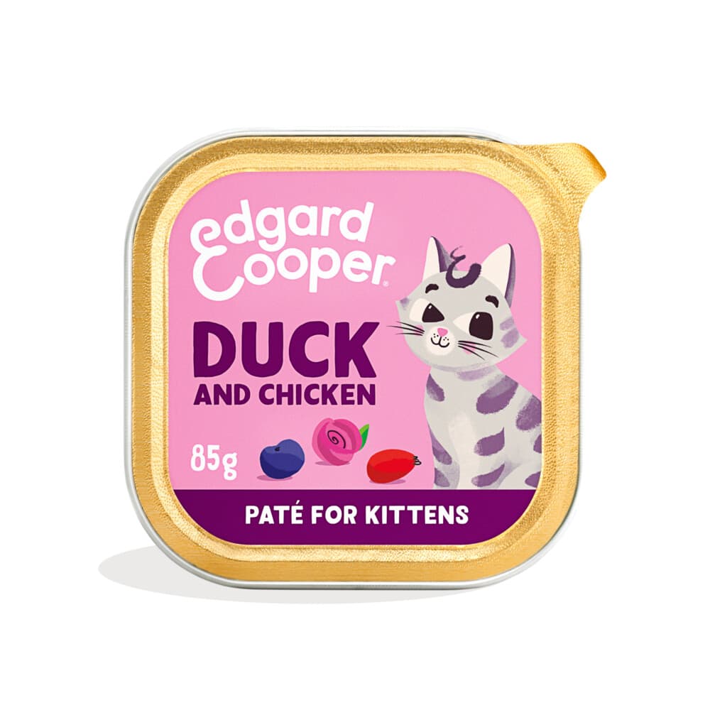 Edgard & Cooper Kattenvoer Kitten Pate Eend - Kip 85 gr