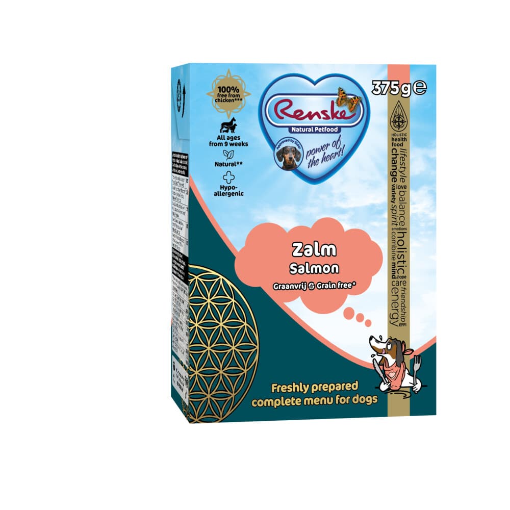 4+1 gratis: Renske Vers Graanvrij Tetra Hondenvoer Nat Zalm 375 gr