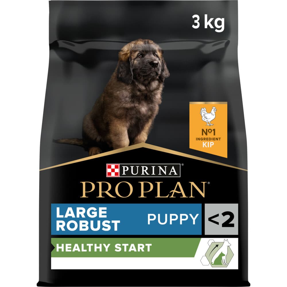 4x Pro Plan Hondenvoer Droog Puppy Large Robust Healthy Start Kip 3 kg
