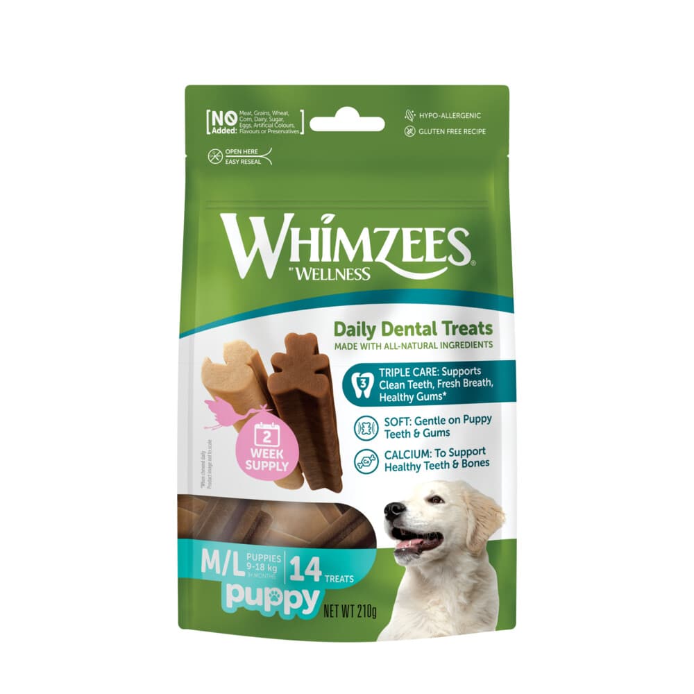 Whimzees Week Bag Puppy Kauwsnack M - L 14 stuks