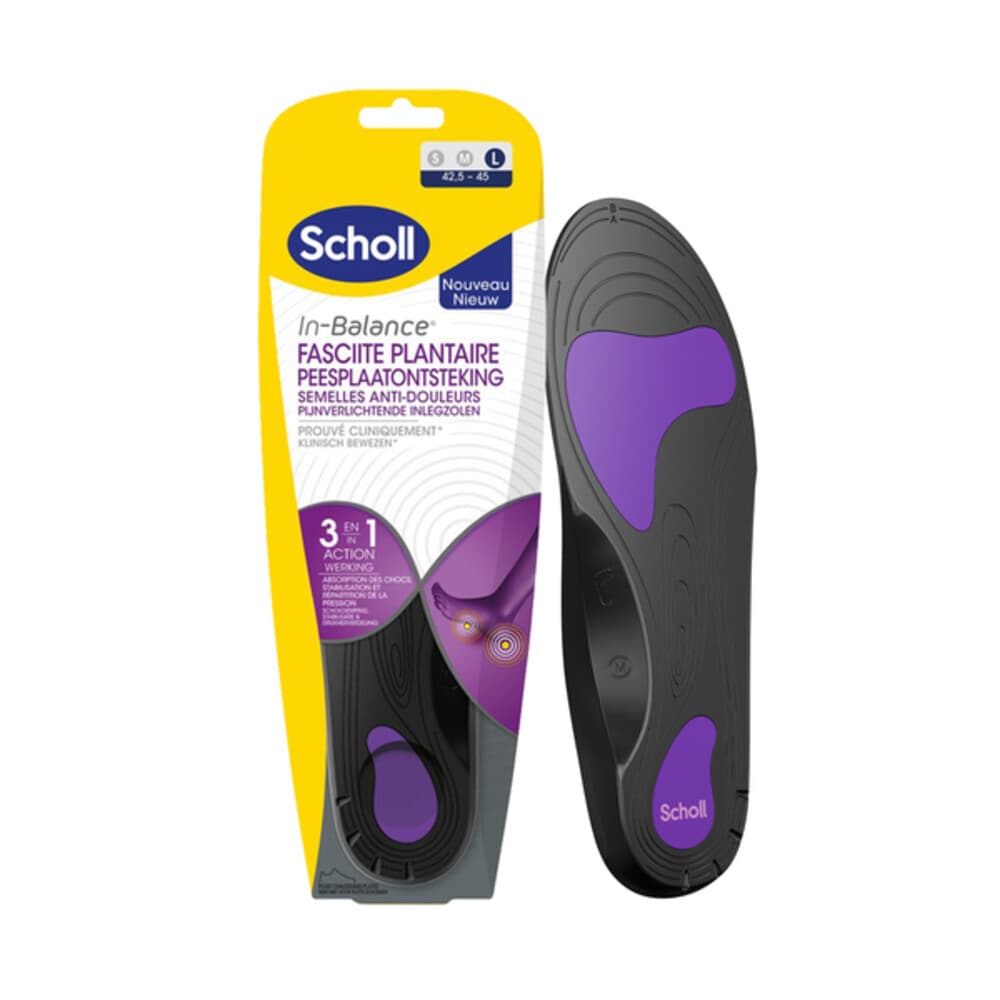 Dr. Scholl's Balance Inlegzolen Peesplaatontsteking Large (Maat 42,5 - 45)