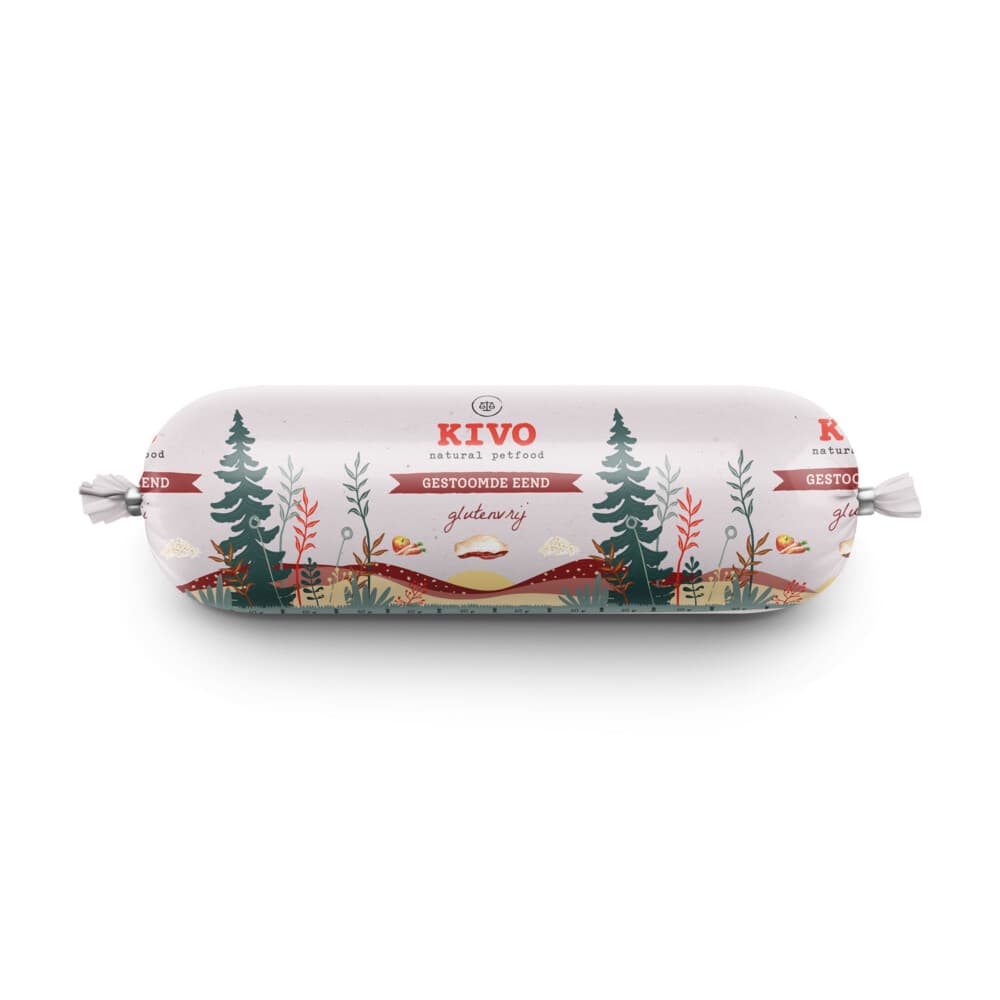 Kivo Hondenvoer Nat Gestoomd Eend 600 gr