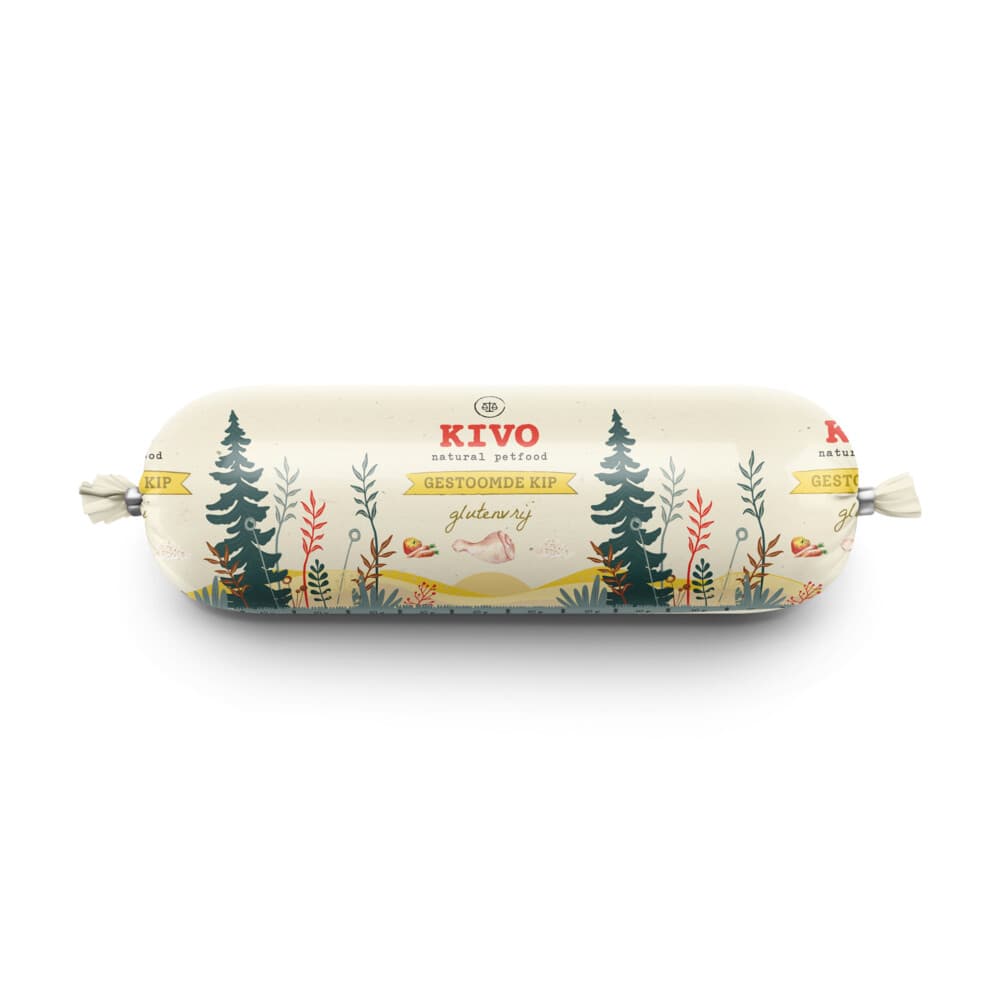Kivo Hondenvoer Nat Gestoomd Kip 600 gr
