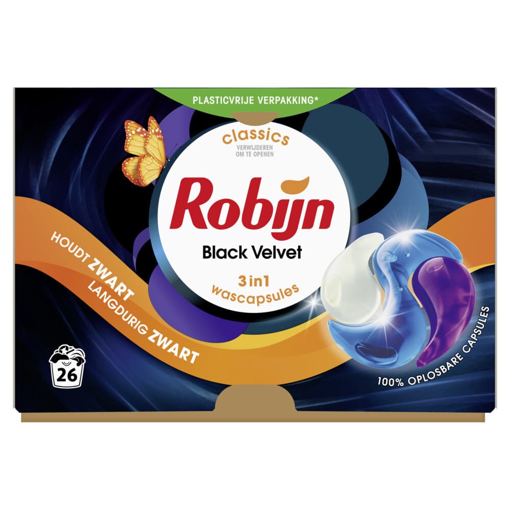 Robijn Wascapsules 3-in1 Black Velvet 26 stuks