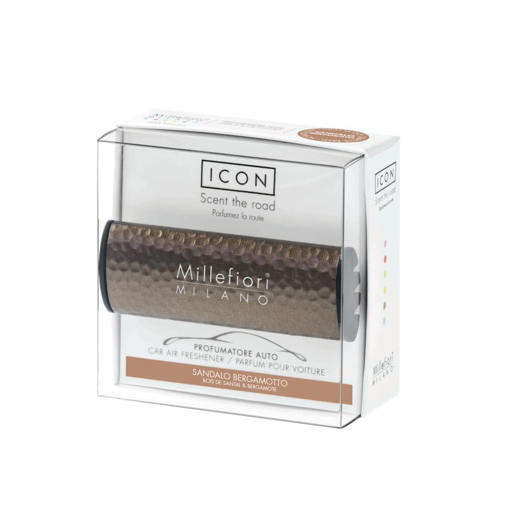 Millefiori Milano Icon Auto Luchtverfrisser Metal Sandalo Bergamotto 35 gr