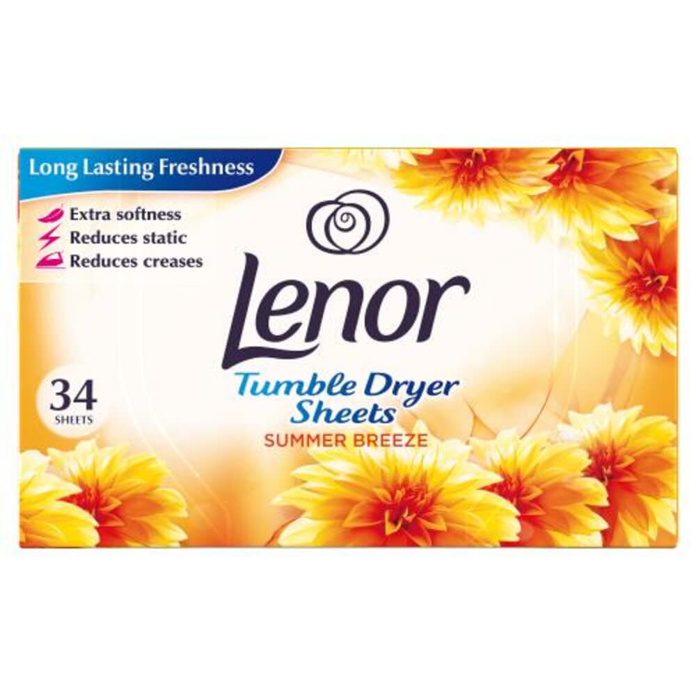 12x Lenor Droogtrommeldoekjes Summer Breeze 34 stuks