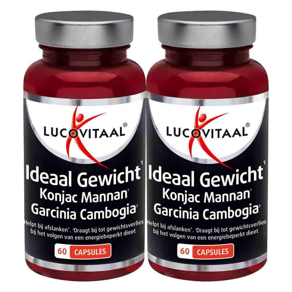 2x Lucovitaal Ideaal Gewicht Konjacwortel Garcinia Cambogia 60 capsules