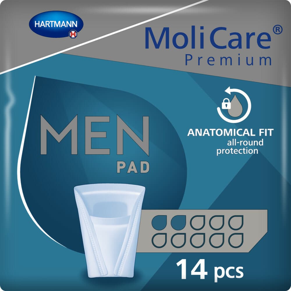Molicare Premium Men Pad 2 Druppels 330 ml Absorptie 14 stuks