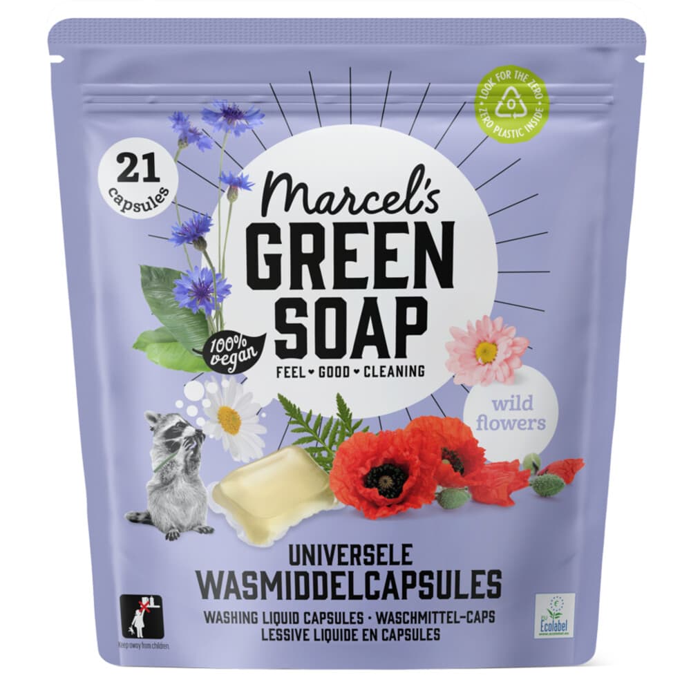 2+2 gratis: Marcel's Green Soap Wascapsules Wilde Bloemen 21 capsules