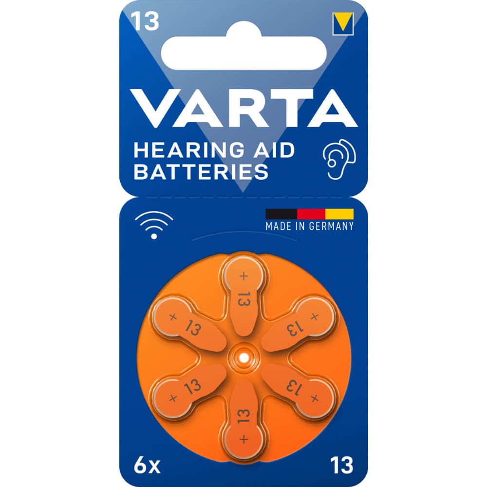 10x Varta Gehoorbatterij Gehoorapparaat 13 Blister 6 stuks