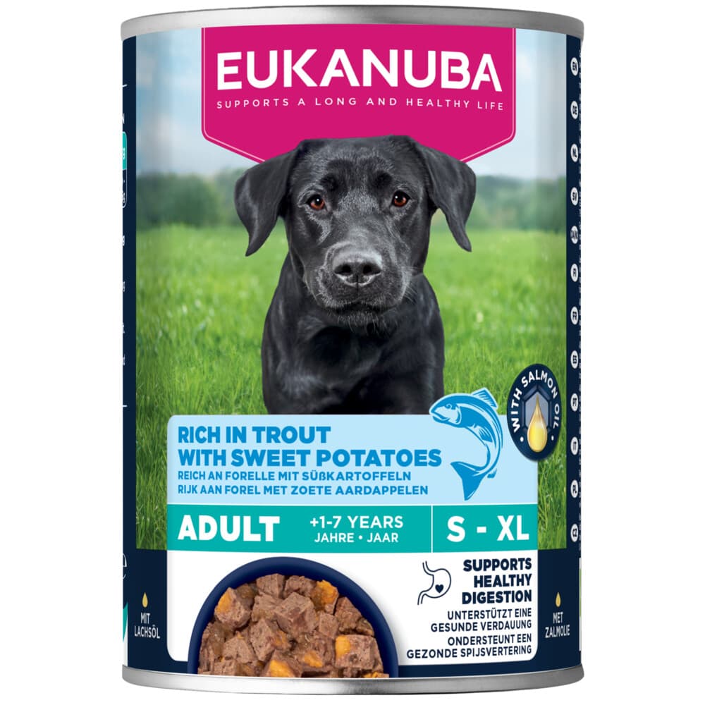 Eukanuba Hondenvoer Nat Life Care Dog Adult Forel en Zoete Aardappel 400 gr