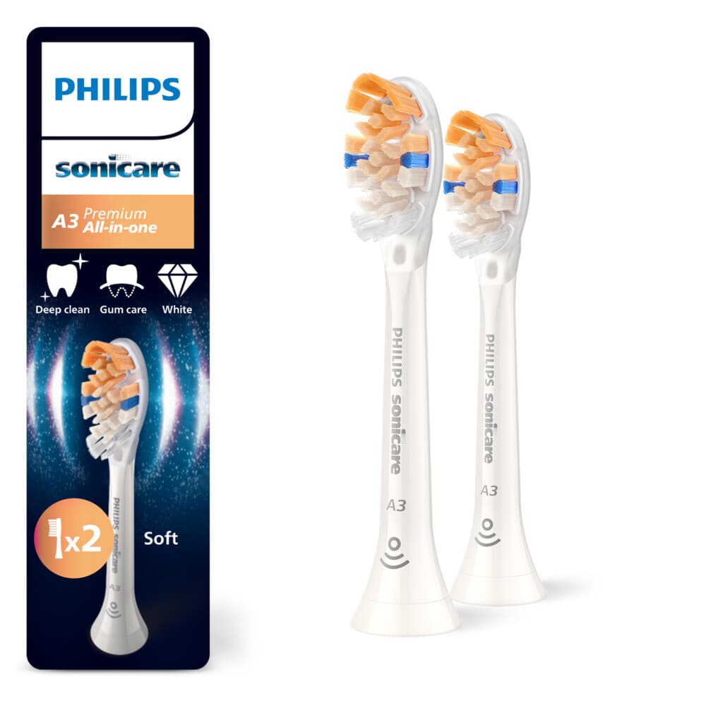 Philips Sonicare Opzetborstels A3 Premium All-in-One Wit 2 stuks