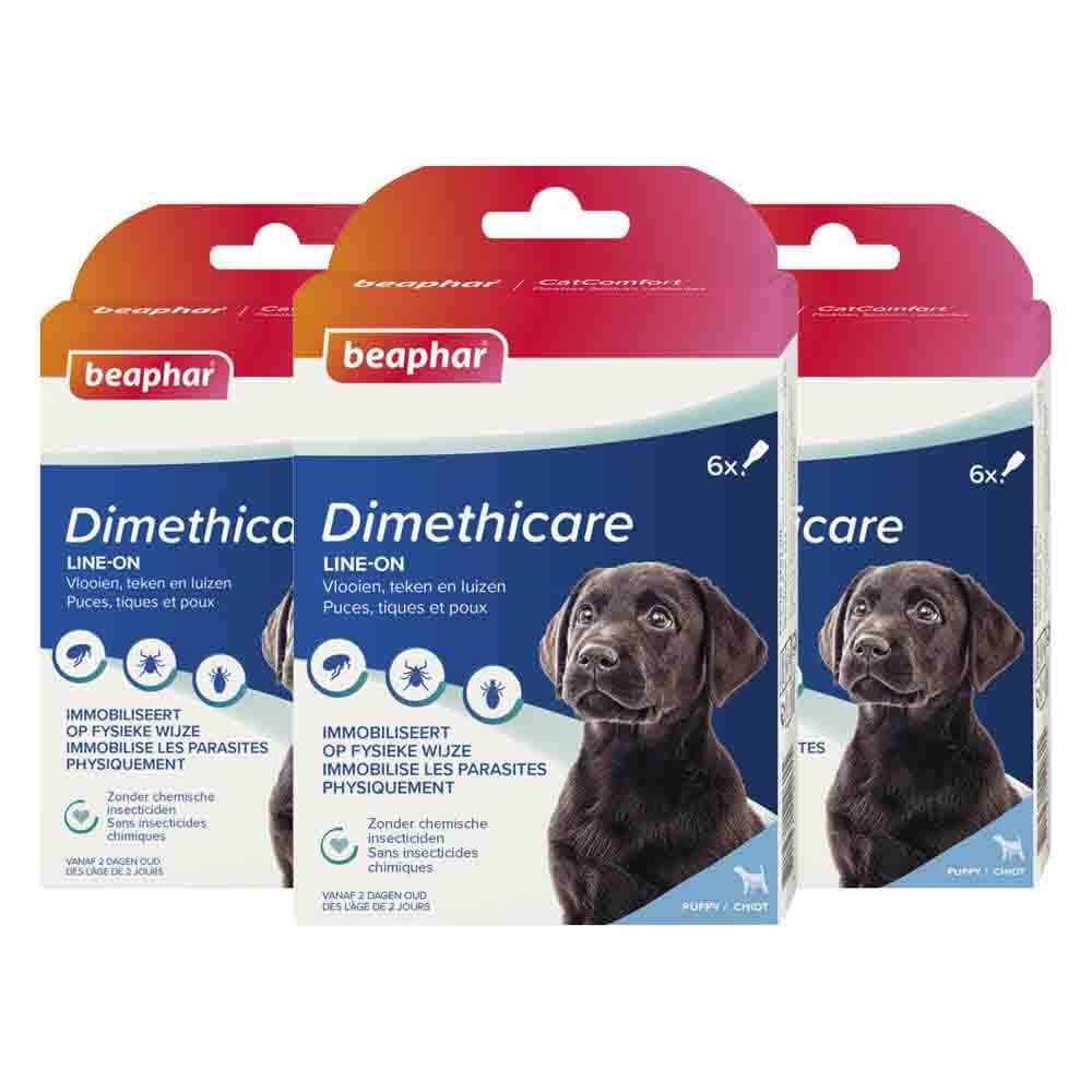 3x Beaphar DIMETHIcare Line-On Puppy 6 stuks