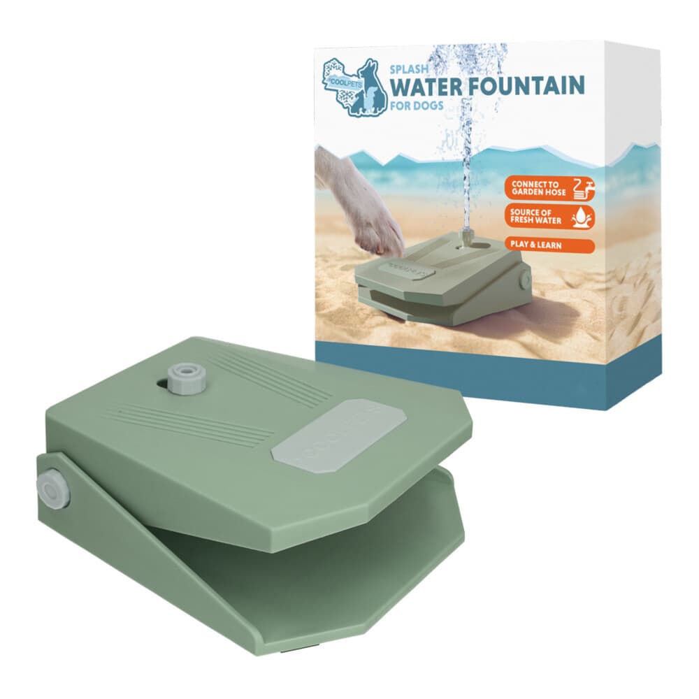 Coolpets Splash Water Fountain Olijfgroen