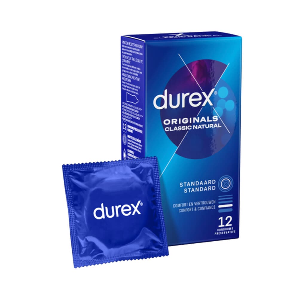 4x Durex Condooms Originals Classic Natural 12 stuks