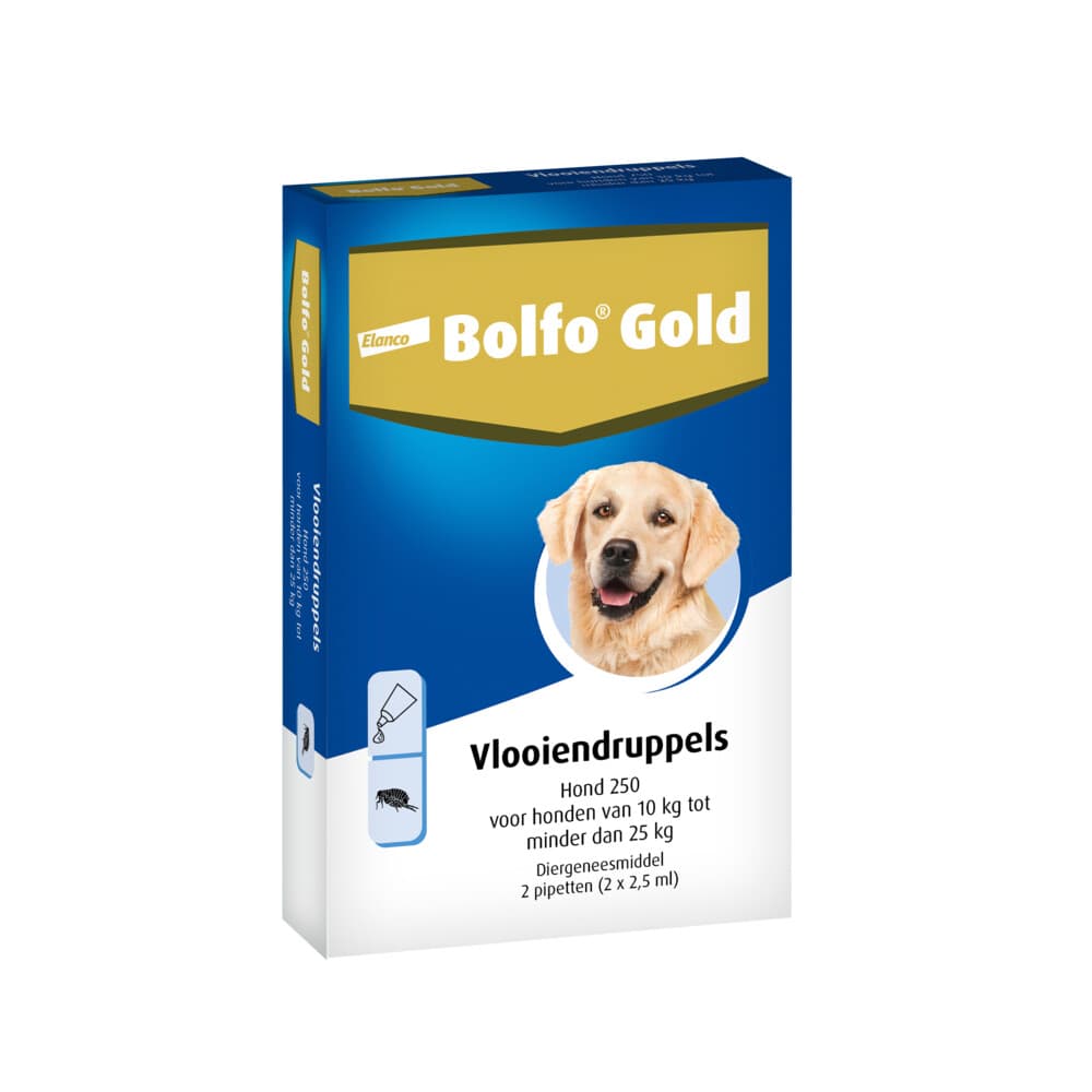 Bolfo Gold Anti Vlooiendruppels Hond 10 - 25 kg 2 pipetten