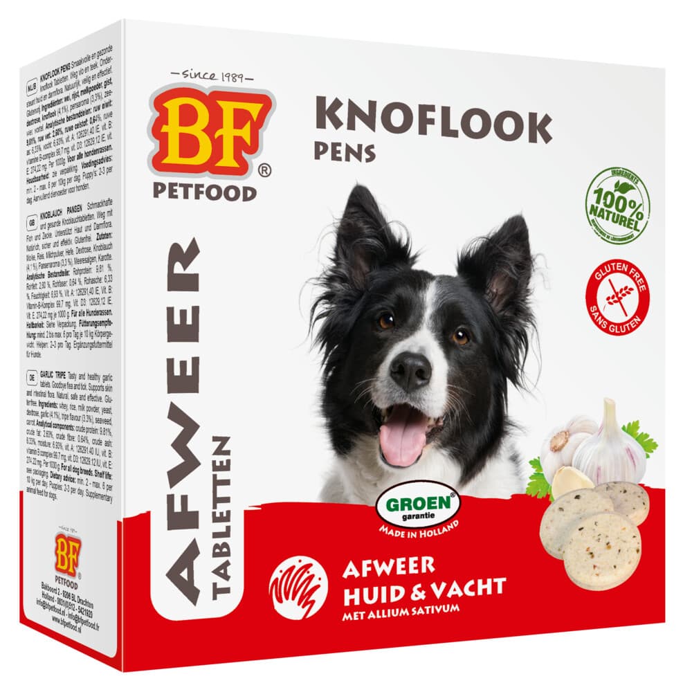16x BF Petfood Hondensnoepjes Anti-vlo Knoflook-Pens 55 stuks