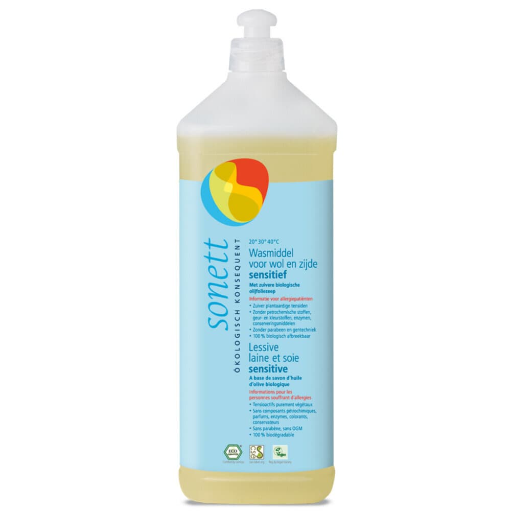 Sonett Wasmiddel Wol & Zijde Sensitief 1 liter