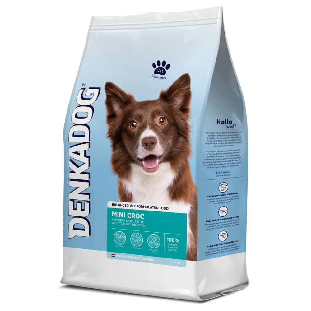 4x Denkadog Hondenvoer Mini Croc 2,5 kg