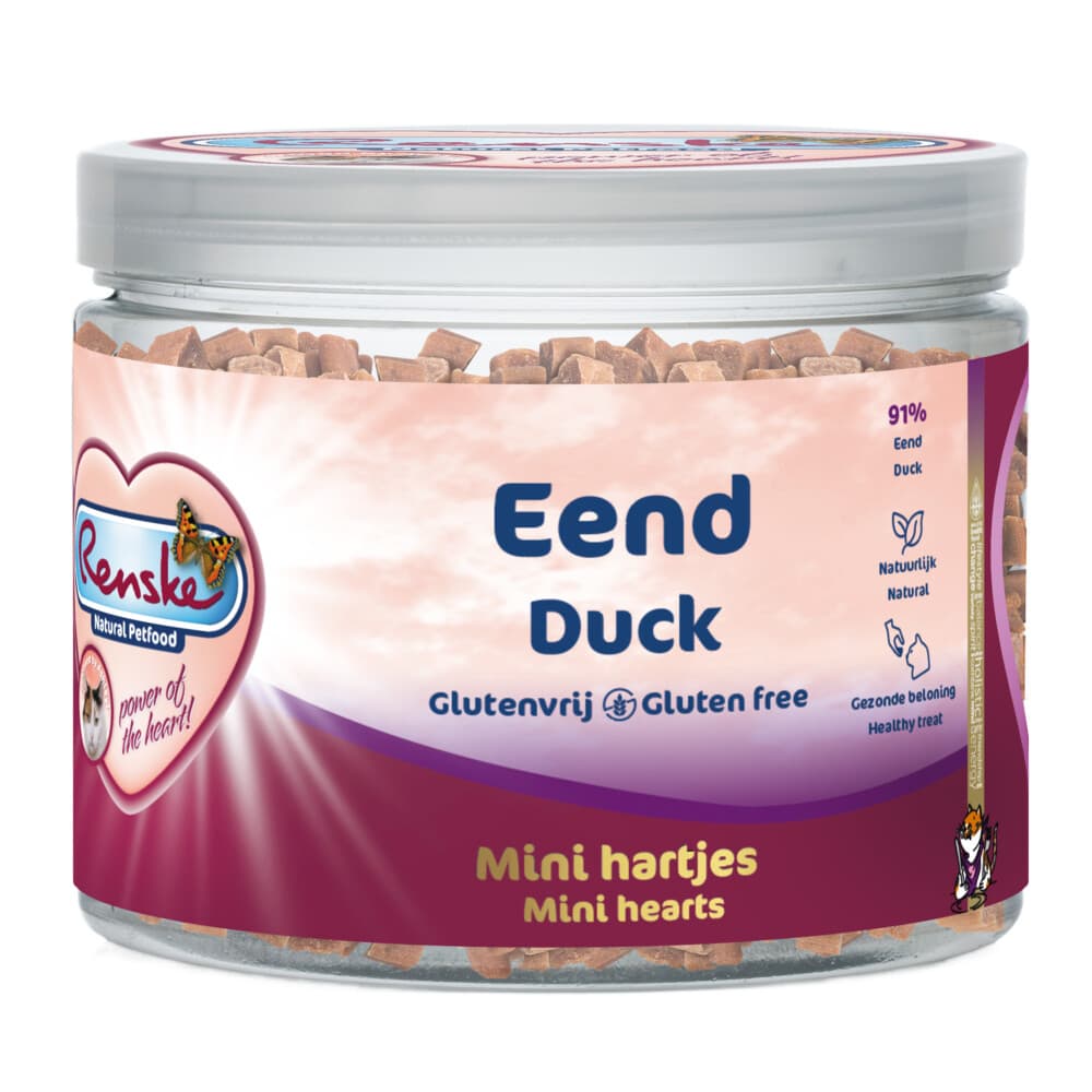 Renske Kattensnack Gezonde Beloning Hartjes Eend 100 gr