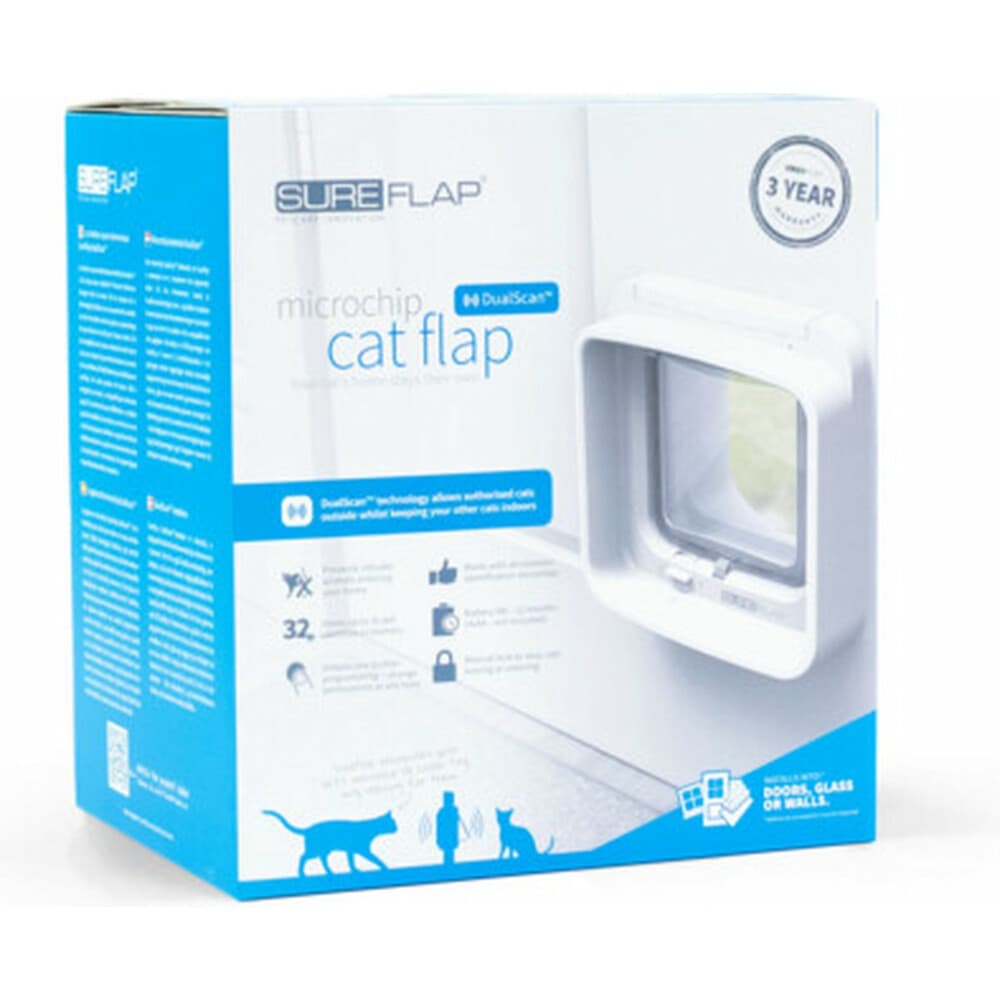 Sure Petcare Flap Dualscan Microchip Kattenluik Wit 20 x 20 x 7 cm