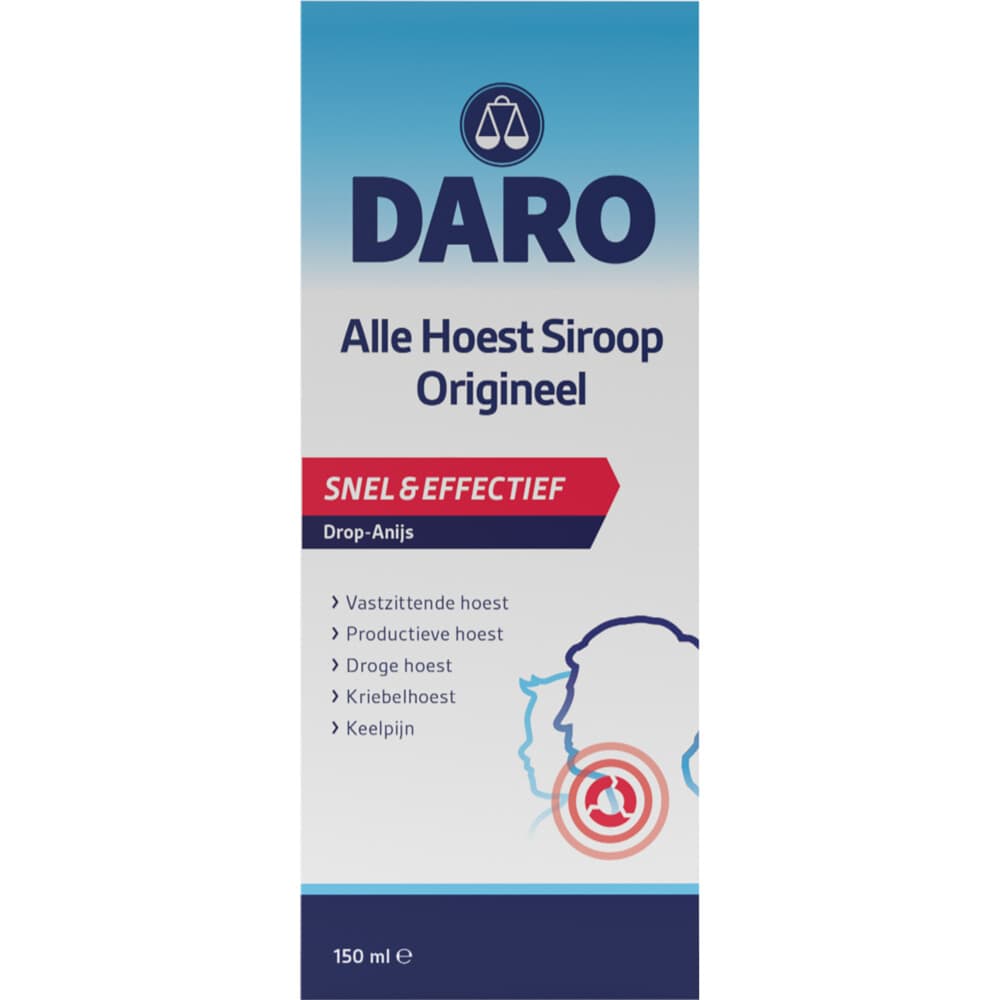 3x Daro Alle Hoest Siroop 150 ml