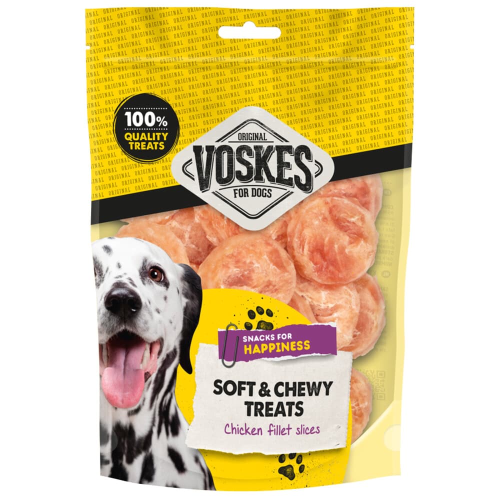 Voskes Hondensnacks Kip Schijfjes 100 gr