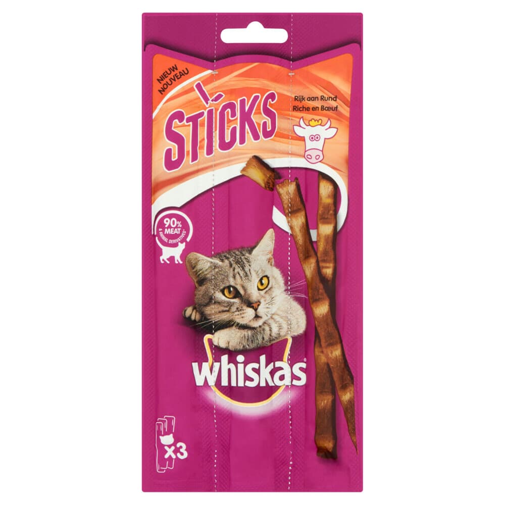 Whiskas Sticks Kattensnack Rund 18 gr