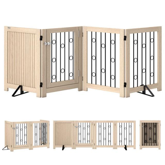 4goodz Opvouwbaar veiligheidshek voor huisdieren 205 cm breed en 70 cm hoog