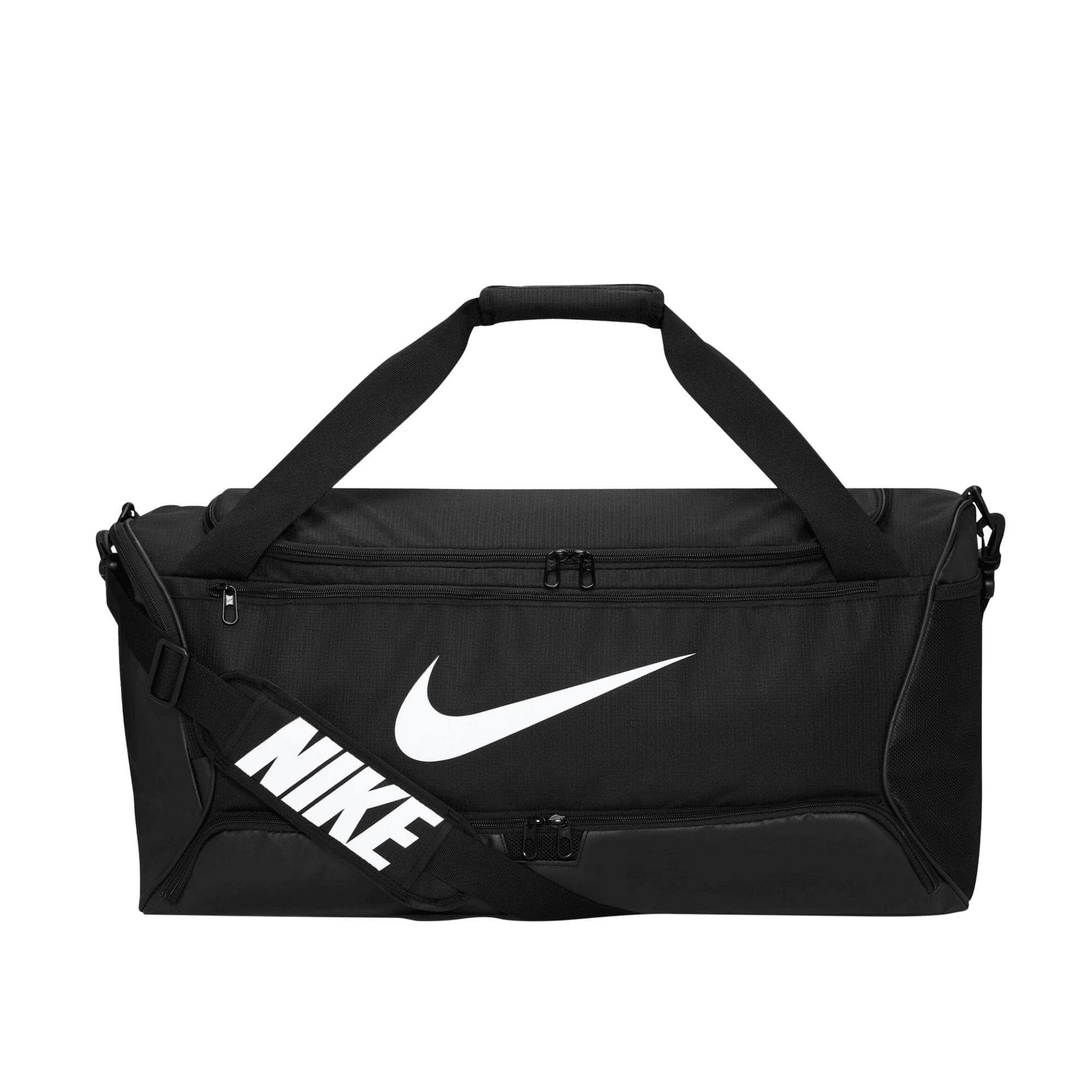 Nike Brasilia Swoosh Training 60L Duffeltas (Zwart/Wit)