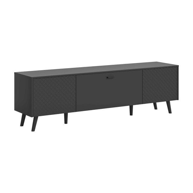 Furnilux Linea tv lowboard mat mdf tz mat melamine zwart nb