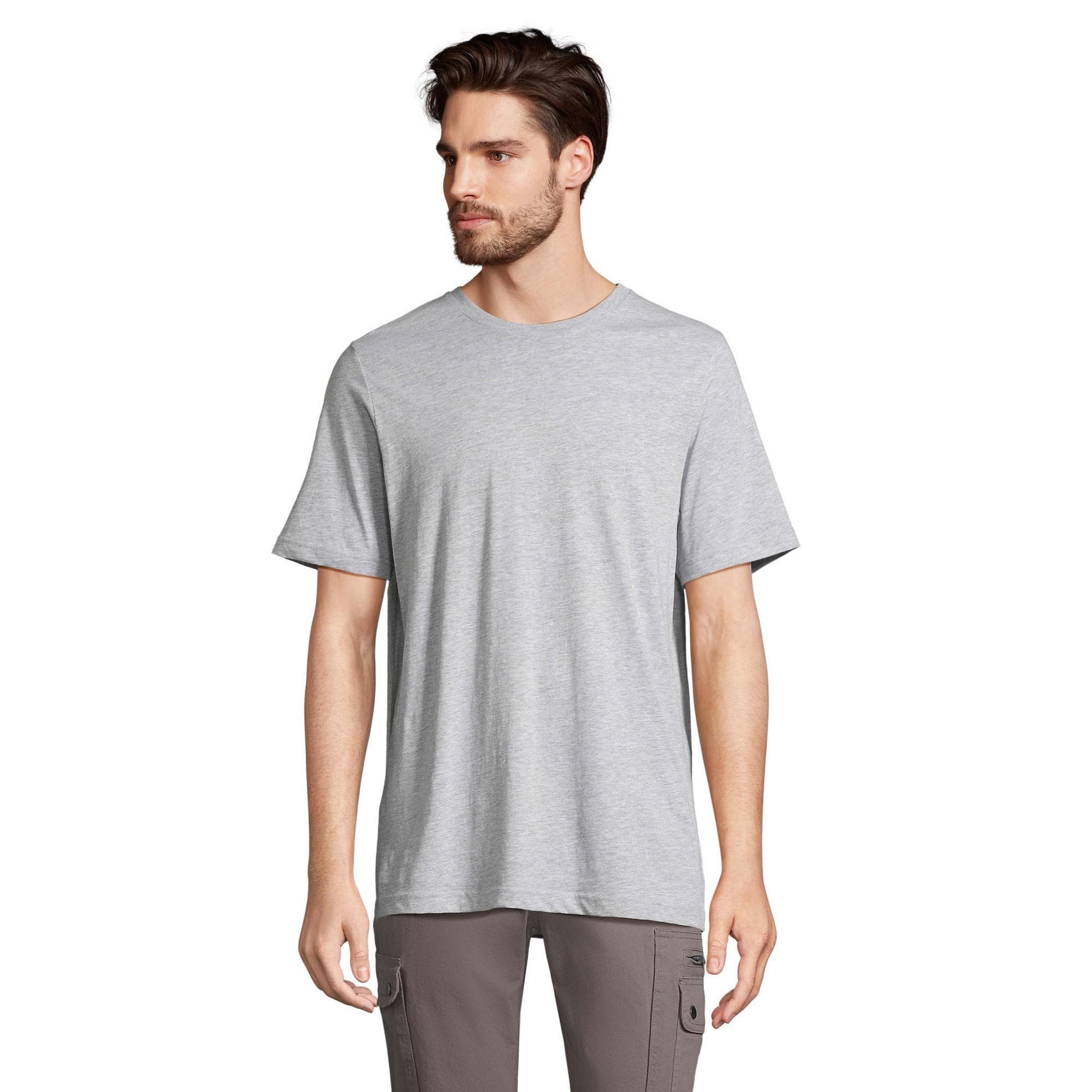 SOLS Unisex Tuner Melange Ronde Hals T-shirt voor volwassenen (Lichtgrijs Melange)