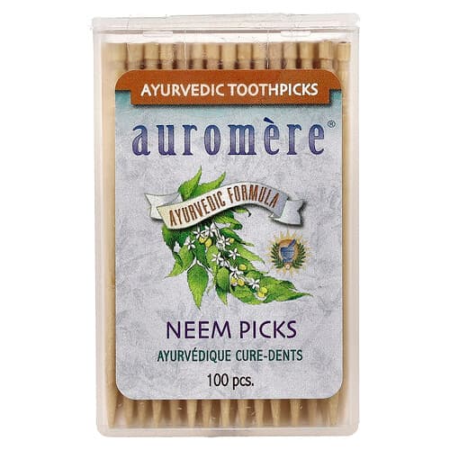 Auromere, Ayurvedische tandenstokers, neemprikkers, 100 stuks