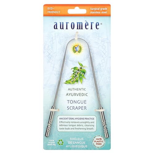 Auromere, Authentieke Ayurvedische, tongschraper, 1 schraper