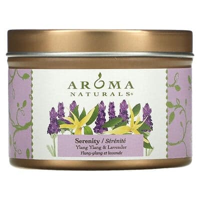 Aroma Naturals, Soy VegePure, reiskaars, Serenity, Ylang Ylang & Lavendel, 79,38 g