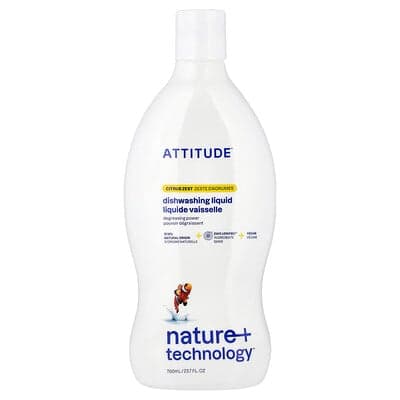 ATTITUDE, Afwasmiddel, Citrusschil, 700 ml