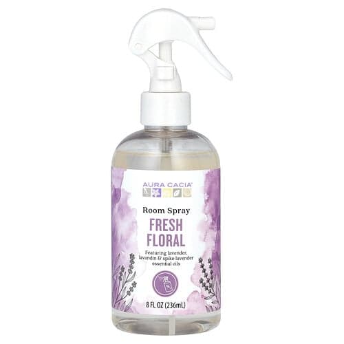 Aura Cacia, Kamerspray, frisse bloemengeur, 236 ml