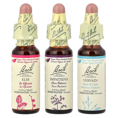 Bach, Originele Bloesemremedies, Motivatiekit, Get It Done, 3 druppelaars, 10 ml per stuk