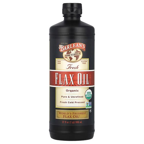 Barlean's, Biologische verse lijnzaadolie, 946 ml