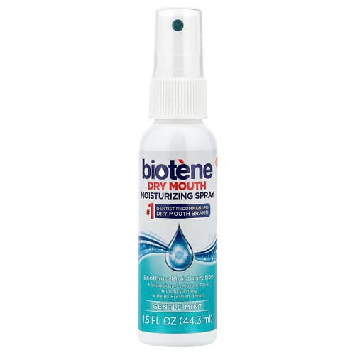 Biotene Dental Products, Droge mond hydraterende spray, zachte munt, 44,3 ml