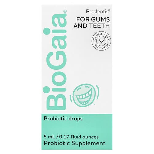 BioGaia, Prodentis, probiotische druppels, voor tandvlees en tanden, 200 miljoen CFU, 5 ml