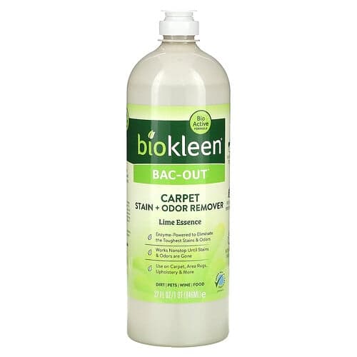 Biokleen, Bac-Out, tapijtvlek- en geurverwijderaar, limoenessence, 946 ml