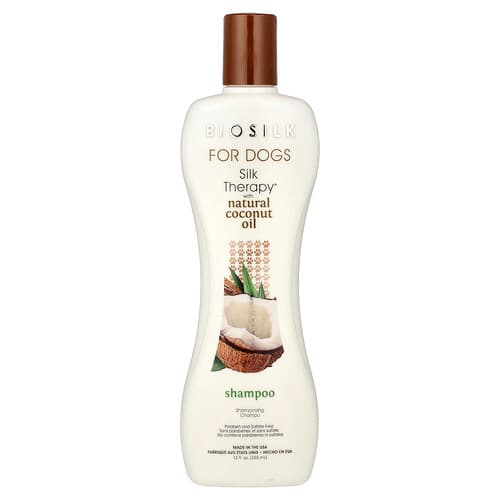 Biosilk, Silky Therapy® shampoo met natuurlijke kokosolie, voor honden, 355 ml