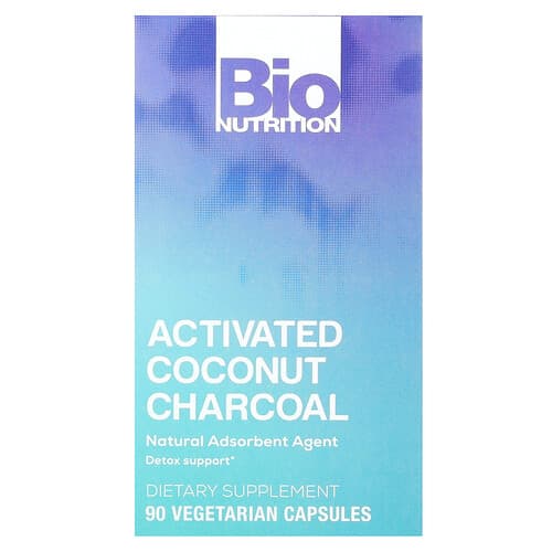 Bio Nutrition, Geactiveerde Kokosnoot Houtskool, 90 Vegetarische Capsules (260 mg per Capsule)
