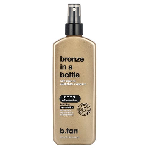 b.tan, Brons in een fles, bronzing spray lotion, SPF 7, 8,45 fl oz (250 ml)