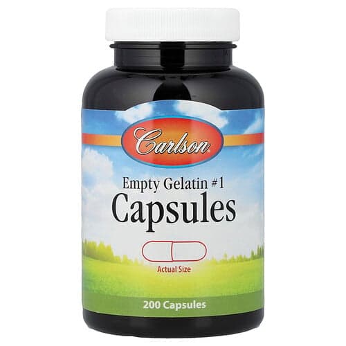 Carlson, Lege gelatine capsules #1, 200 capsules