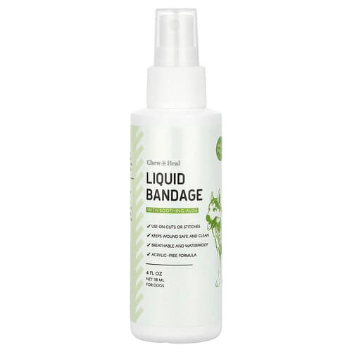 Chew + Heal, Vloeibaar verband, voor honden, 118 ml