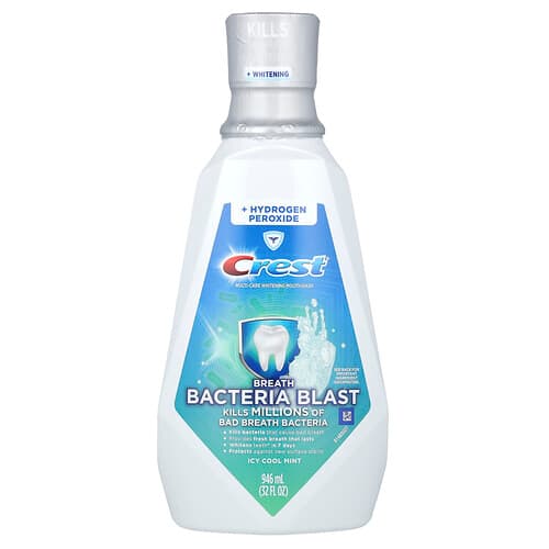 Crest, Multi-Care Whitening Mondspoeling, Breath Bacteria Blast, Icy Cool Mint, 946 ml